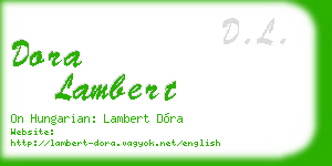 dora lambert business card