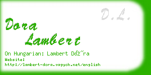 dora lambert business card